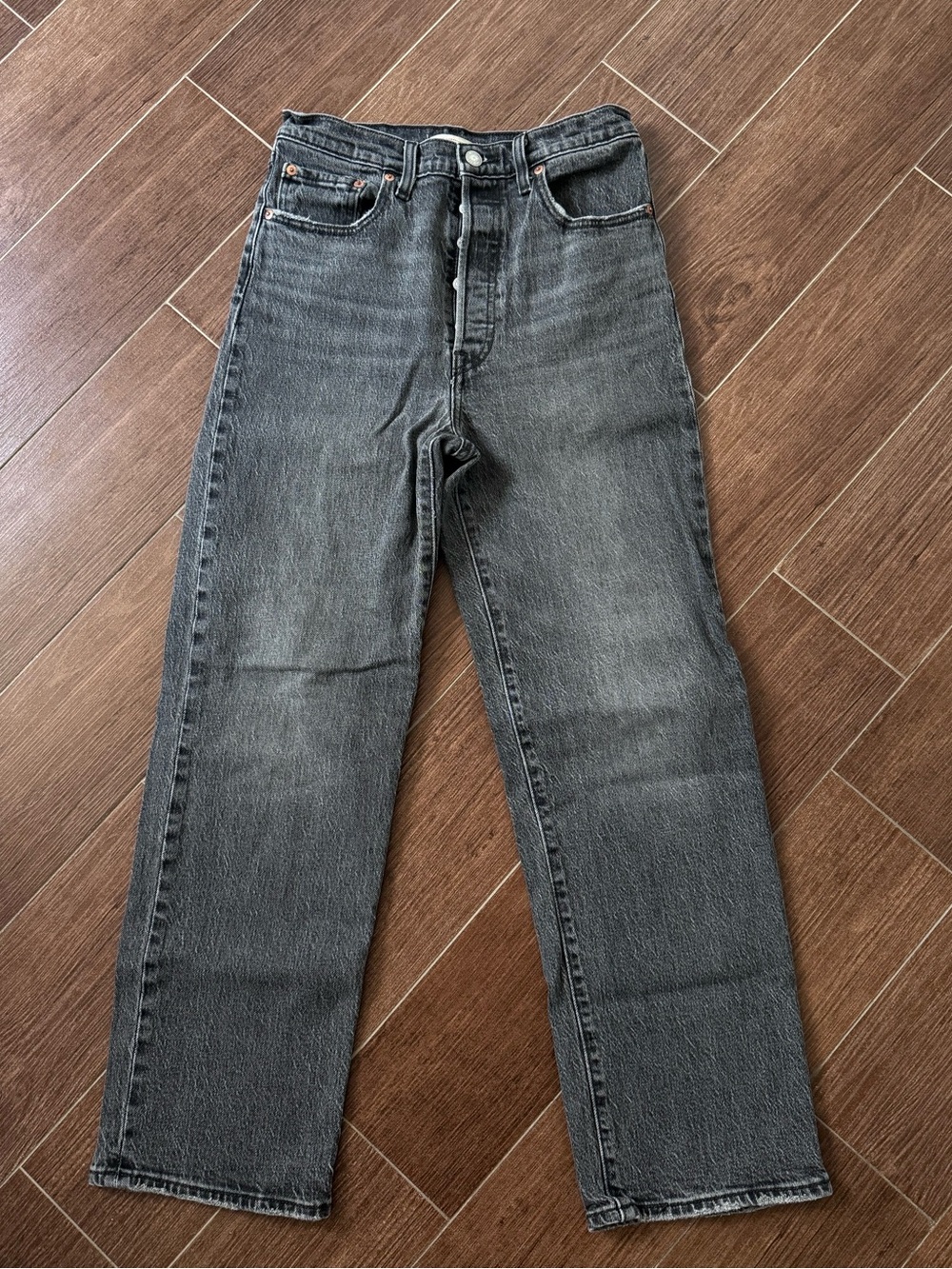 Levi’s Premium Straight Leg Washed Black Jeans